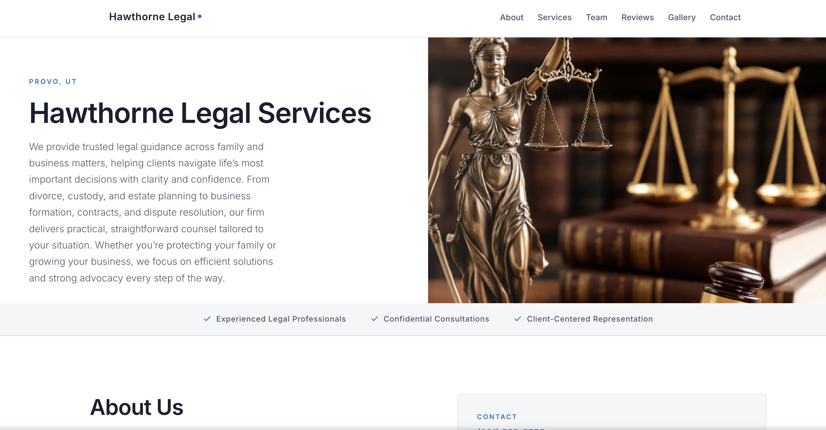 Example website for Law Firms & Attorneys built on SiteSolns